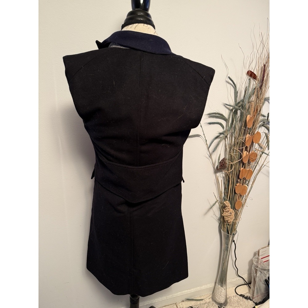 Veronica beard palmer Dickey wool‎ longline vest in black size 0